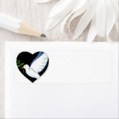 Mooie Peace Dove retour adreslabels Etiket (Insitu)