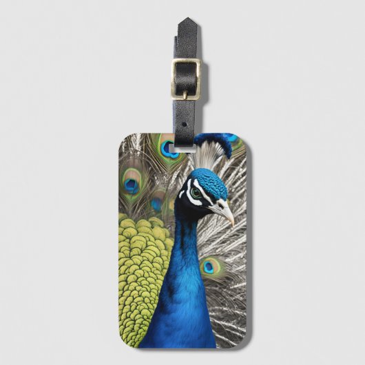 Mooie Peacock Bagagelabel (Voorkant (verticaal))