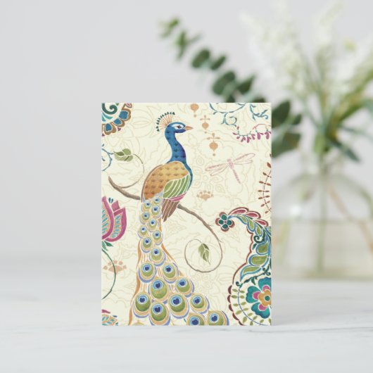 Mooie Peacock Briefkaart (Staand voorkant)