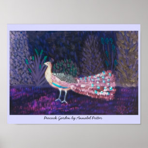 Mooie Peacock Colorful Art Poster