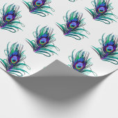 Mooie Peacock Feather Cadeaupapier (Hoek)