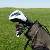 Mooie Peacock Feather Golfheadcover (Insitu)