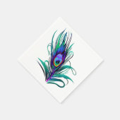 Mooie Peacock Feather Servet (Hoek)