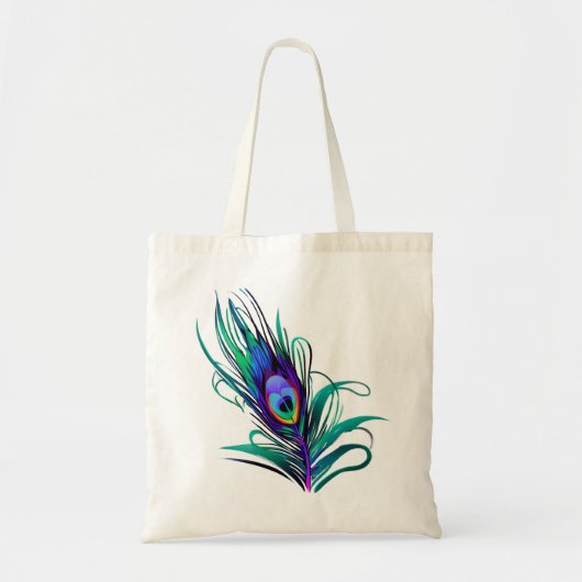 Mooie Peacock Feather Tote Bag (Voorkant)