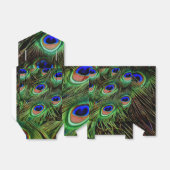 Mooie Peacock Feathers Bedankdoosjes (Uitgevouwen)