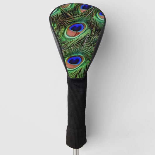 Mooie Peacock Feathers Golfheadcover (Voorkant)