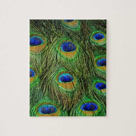 Mooie Peacock Feathers Legpuzzel (Verticaal)