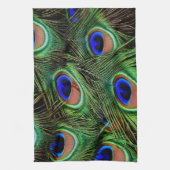 Mooie Peacock Feathers Theedoek (Verticaal)