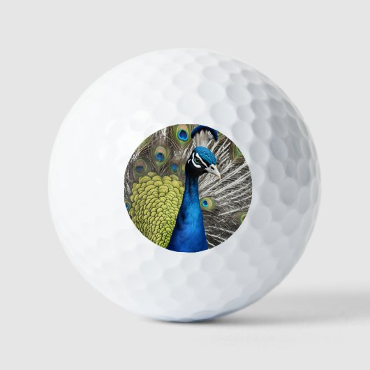 Mooie Peacock Golfballen (Voorkant)