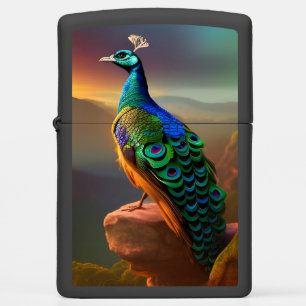 Mooie Peacock is verheugd over de dag