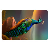 Mooie Peacock Magneet (Horizontaal)
