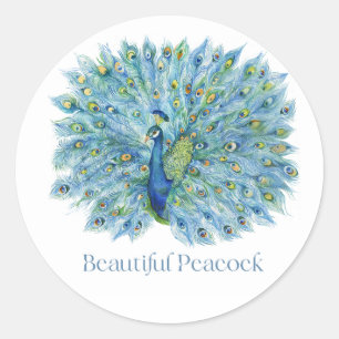 Mooie Peacock Ronde Sticker