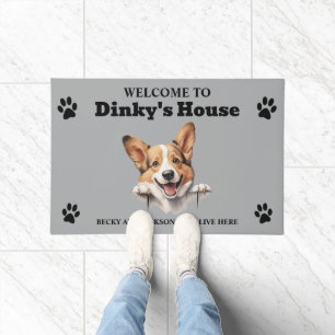 Mooie Pembroke Welsh Corgi Hond Foto Deurmat