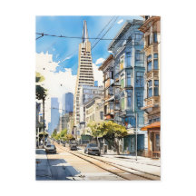 Mooie pen en inkt schets van San Francisco