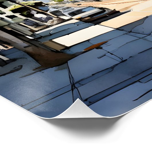 Mooie pen en inkt schets van San Francisco Perfect Poster (Hoek)