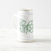 Mooie Pentacle Stein Bierpul (Voorkant links)