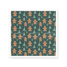 Mooie peperkoekmannetjes en kerstbomen patroon