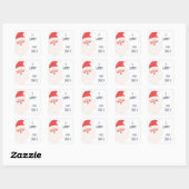 Mooie Persoonlijke Kerstman Cadeautags Vierkante Sticker (Vel)