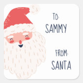 Mooie Persoonlijke Kerstman Cadeautags Vierkante Sticker (Voorkant)
