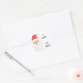 Mooie Persoonlijke Kerstman Cadeautags Vierkante Sticker (Envelop)
