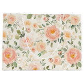 Mooie Perzik Bloemen Bruiloftsfeest Groot Cadeauzakje (Achterkant)