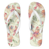 Mooie Perzik Bloemen Teenslippers (Voetbed)