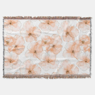 Mooie perzikbloemen deken