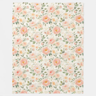 Mooie perzikbloesems fleece deken