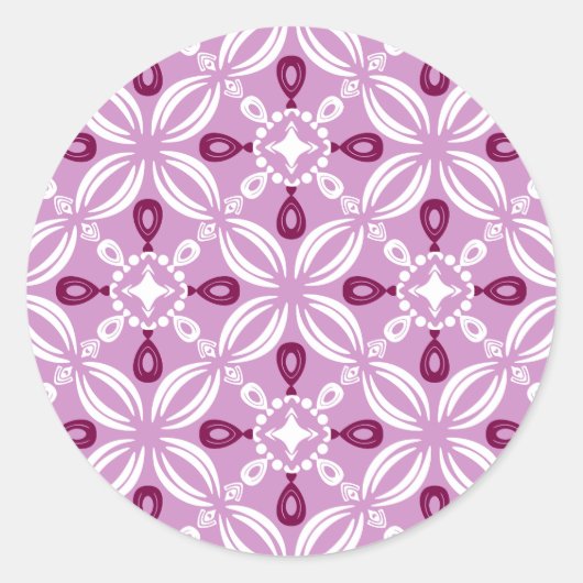 Mooie Petaline Stickers/Labels Vel (Roze) Ronde Sticker (Voorkant)