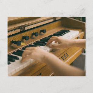 Mooie piano briefkaart