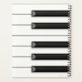 Mooie Piano Keys Gepersonaliseerd 8.5x11 Planner (Achterkant)
