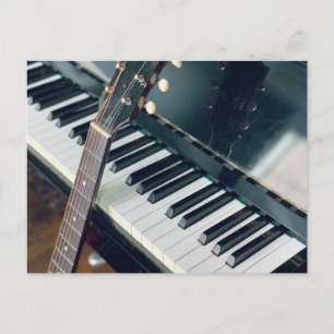 Mooie piano ontwerp briefkaart