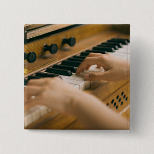Mooie piano vierkante button 5,1 cm