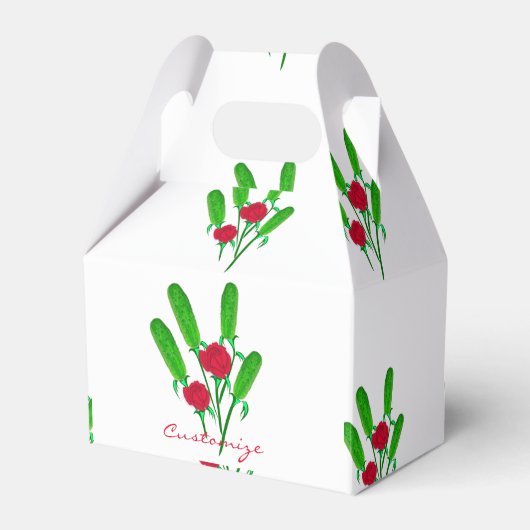 Mooie Pickle Bouquet met RosesThunder_Cove Bedankdoosjes (Voorkant Zijde)
