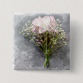 Mooie Pin Button - Roze Chrysanthemum (Voorkant)