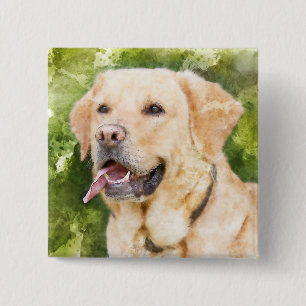 Mooie Pin Button - Yellow Labrador Retriever