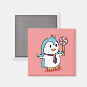 Mooie pinguïn cartoonmagneet magneet (Voorkant / Achterkant)