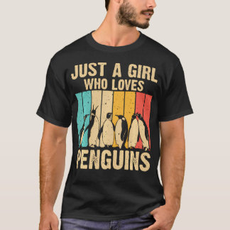 Mooie Pinguïn Kunst Vrouwen Meisjes Zoöloog Pinguï T-shirt