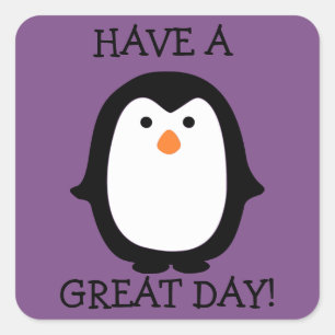 Mooie Pinguïn Leuke Dag Sticker