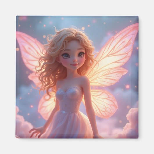 Mooie PInk Fairy Magnet v0.2 Magneet (Voorkant)