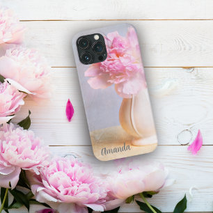 Mooie Pioen In Boerenvaas Personaliseer iPhone 13 Pro Max Hoesje