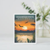 Mooie Place Okavango Delta Botswana Reizen Briefkaart (Staand voorkant)