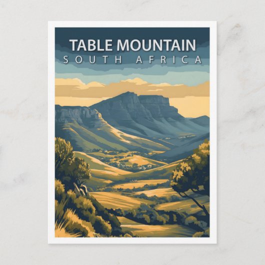 Mooie Place Tafelberg Zuid-Afrika Reizen Briefkaart (Voorkant)