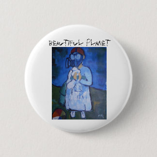 Mooie planeet, mooie planeet ronde button 5,7 cm