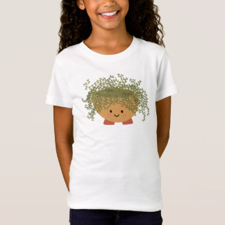 Mooie Plant Pot Karakter Meisjes T-Shirt