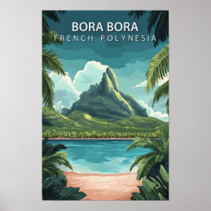 Mooie plek Bora Bora Frans Polynesië Reizen Poster