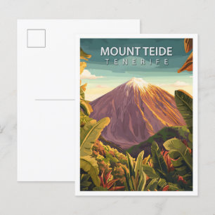 Mooie plek Mount Teide Tenerife Reizen Briefkaart