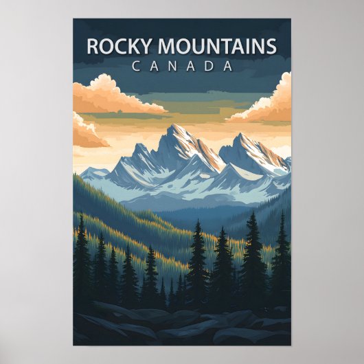 Mooie plek Rocky Mountains Canada Reizen Poster (Voorkant)
