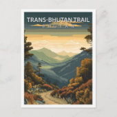 Mooie plek Trans Bhutan Trail Bhutan Reizen Briefkaart (Voorkant)