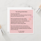 Mooie poëzie Gift Kaart van CRONEA (Voorkant / Achterkant in situ)